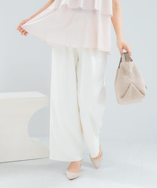 URBAN RESEARCH ROSSO WOMEN（アーバンリサーチ　ロッソ）の「『WEB限定』撥水イージーストレートパンツ（その他パンツ・レディース・ブルー系その他/ブラック/ライトベージュ/ライトピンク/オフホワイト・36/38）」の19枚目の写真