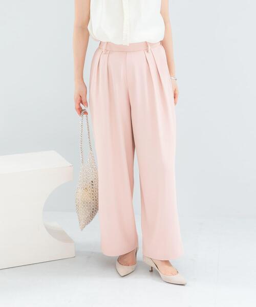 URBAN RESEARCH ROSSO WOMEN（アーバンリサーチ　ロッソ）の「『WEB限定』撥水イージーストレートパンツ（その他パンツ・レディース・ブルー系その他/ブラック/ライトベージュ/ライトピンク/オフホワイト・36/38）」の10枚目の写真
