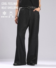 ＜接触冷感・遮熱＞Cool Feeling Light oz Denim Flare Pants/ライトオンスデニムフレアパンツ