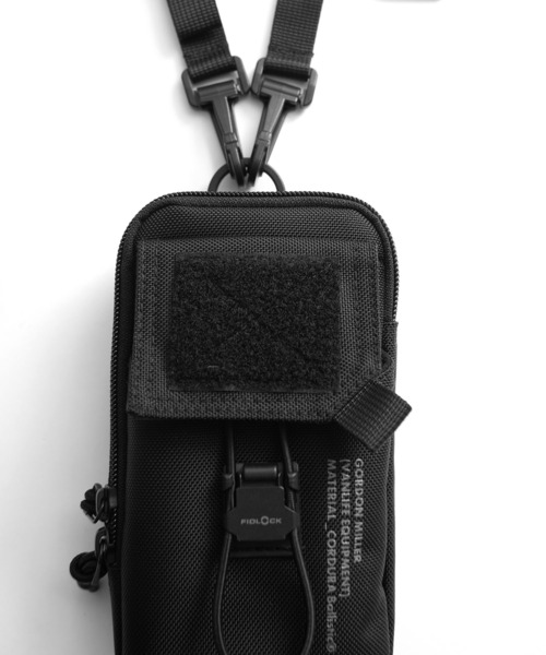GORDON MILLER（ゴードンミラー）の「GORDON MILLER VANLIFE EQUIPMENT バリスティックスマホポーチ（トラベルグッズ・メンズ・ブラック・ONE SIZE）」の8枚目の写真