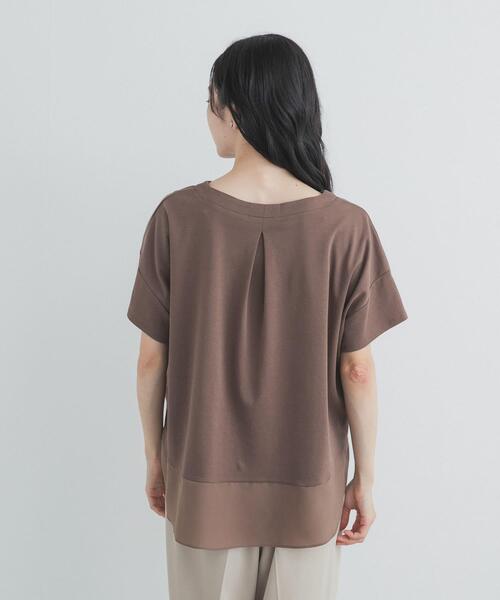 URBAN RESEARCH DOORS(アーバンリサーチドアーズ)の「異素材切替えラウンドヘムプルオーバー(Tシャツ/カットソー・レディース・ライトグレー/ネイビー/ブラウン・FREE)」の22枚目の写真