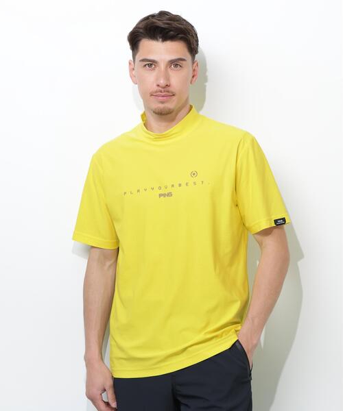 PING(ピン)の「【PING APPAREL】シングルメッシュ レイブロック半袖ハイネックシャツ <PERFORMANCE> (MENS)(Tシャツ/カットソー・メンズ・ブラック/ホワイト/イエロー・M/LL1/LL/L/S)」の3枚目の写真