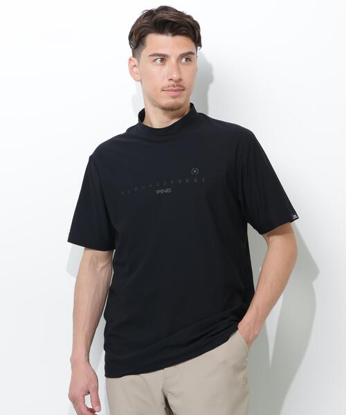 PING(ピン)の「【PING APPAREL】シングルメッシュ レイブロック半袖ハイネックシャツ <PERFORMANCE> (MENS)(Tシャツ/カットソー・メンズ・ブラック/ホワイト/イエロー・M/LL1/LL/L/S)」の1枚目の写真