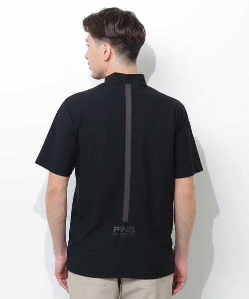 PING(ピン)の「【PING APPAREL】シングルメッシュ レイブロック半袖ハイネックシャツ <PERFORMANCE> (MENS)(Tシャツ/カットソー・メンズ・ブラック/ホワイト/イエロー・M/LL1/LL/L/S)」の4枚目の写真