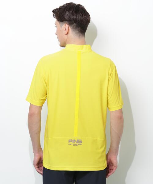 PING(ピン)の「【PING APPAREL】シングルメッシュ レイブロック半袖ハイネックシャツ <PERFORMANCE> (MENS)(Tシャツ/カットソー・メンズ・ブラック/ホワイト/イエロー・M/LL1/LL/L/S)」の16枚目の写真