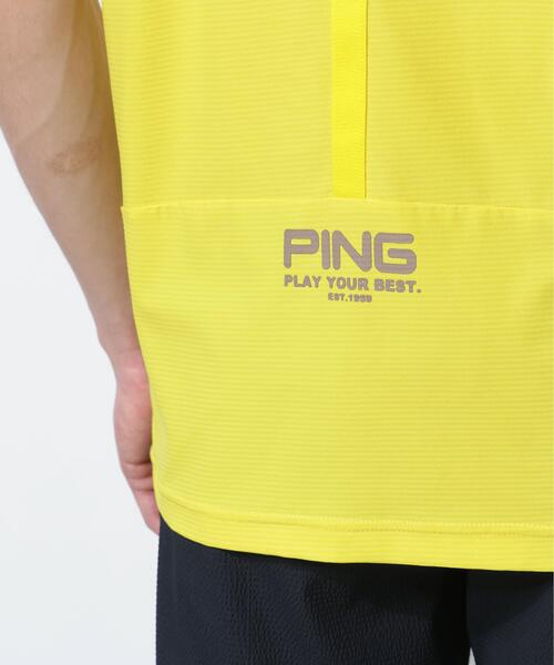 PING(ピン)の「【PING APPAREL】シングルメッシュ レイブロック半袖ハイネックシャツ <PERFORMANCE> (MENS)(Tシャツ/カットソー・メンズ・ブラック/ホワイト/イエロー・M/LL1/LL/L/S)」の17枚目の写真