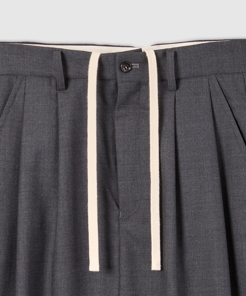 WOOL DRAWSTRINGS 2TUCK SKIRT ウールドローストリングツータック