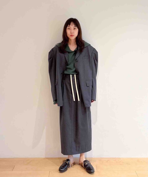HOLIDAY WOOL DRAWSTRINGS 2TUCK SKIRT 【公式通販】