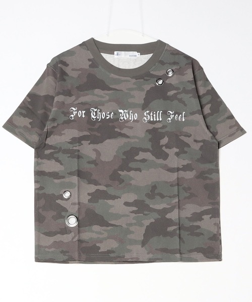 FREE DEE(フリー ディー)の「A'GEM/9 × .kom 『FREEDEE/フリーディー』アイレットグラフィックTシャツ(Tシャツ/カットソー・メンズ・ピンク/カーキ/ブラック・M/L)」の12枚目の写真