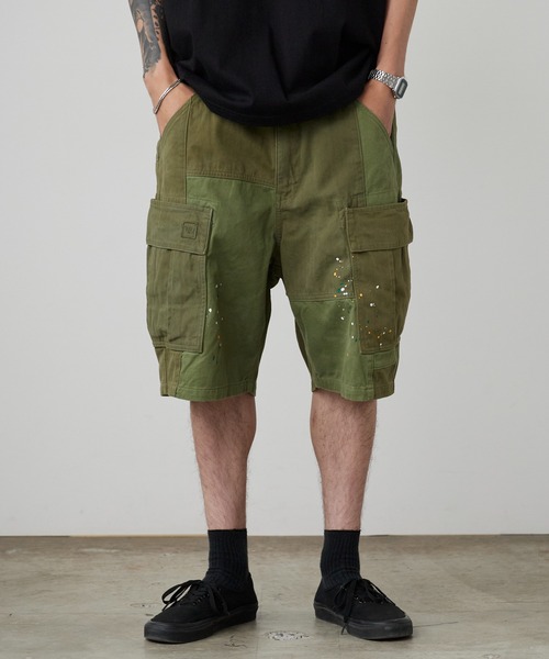 Liberaiders(リベレイダース)の「Liberaiders/リベレイダース PATCHWORK BDU SHORTS パッチワークBDUショーツ ハーフパンツ 切り替えデザイン 2026年 夏 夏服(カーゴパンツ・メンズ・ネイビー/オリーブ・32inch/30inch/34inch)」の1枚目の写真