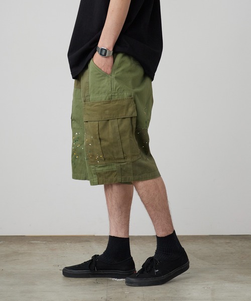 Liberaiders(リベレイダース)の「Liberaiders/リベレイダース PATCHWORK BDU SHORTS パッチワークBDUショーツ ハーフパンツ 切り替えデザイン 2026年 夏 夏服(カーゴパンツ・メンズ・ネイビー/オリーブ・32inch/30inch/34inch)」の5枚目の写真