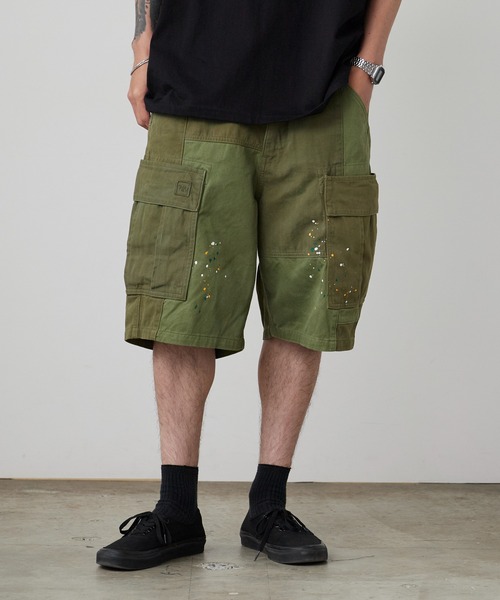 Liberaiders(リベレイダース)の「Liberaiders/リベレイダース PATCHWORK BDU SHORTS パッチワークBDUショーツ ハーフパンツ 切り替えデザイン 2026年 夏 夏服(カーゴパンツ・メンズ・ネイビー/オリーブ・32inch/30inch/34inch)」の4枚目の写真