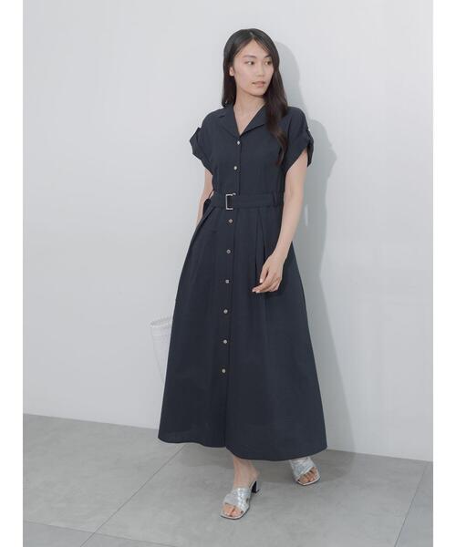 Te chichi(テチチ)の「綿サッカーワンピース(ワンピース・レディース・ブルー/ネイビー/サックスブルー・F)」の4枚目の写真