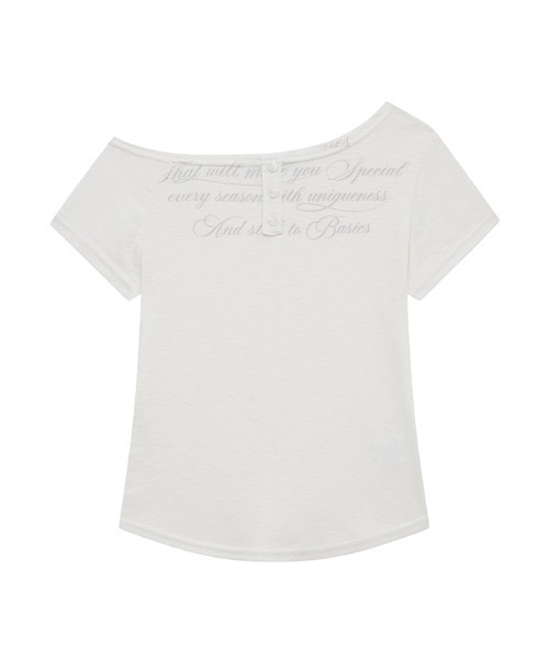 Midnight Move(ミッドナイトムーブ)の「A'GEM/9 × .kom 『MIDNIGHT MOVE/ミッドナイトムーブ』 ss bt sl tee/ボタンレタリングトップス(Tシャツ/カットソー・レディース・ブラック/ホワイト・FREE)」の19枚目の写真