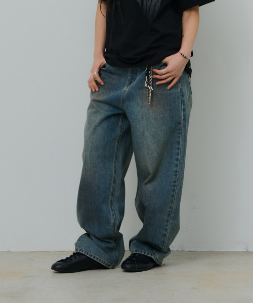 DESIRED(デシレッド)の「ウォッシングバルーンデニムパンツ-FASK2302B0D(デニムパンツ・レディース・ブルー・MEDIUM/LARGE/X-LARGE)」の4枚目の写真