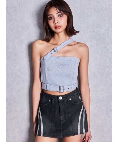 GYDA(ジェイダ)の「slanted beltトップス(キャミソール・レディース・ブラック/グレー/ピンク・FREE)」の17枚目の写真