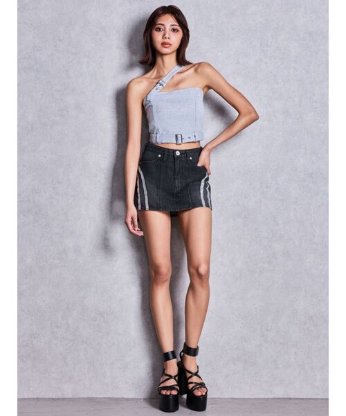 GYDA(ジェイダ)の「slanted beltトップス(キャミソール・レディース・ブラック/グレー/ピンク・FREE)」の20枚目の写真