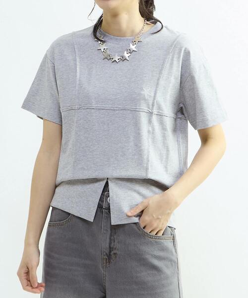 CONVERSE TOKYO(コンバーストウキョウ)の「CORSET TEE(Tシャツ/カットソー・レディース・ブラック/オフホワイト/杢グレー・FREE)」の3枚目の写真