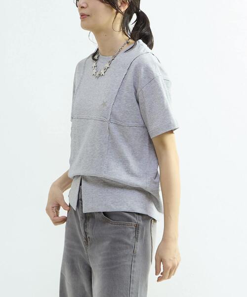 CONVERSE TOKYO(コンバーストウキョウ)の「CORSET TEE(Tシャツ/カットソー・レディース・ブラック/オフホワイト/杢グレー・FREE)」の6枚目の写真