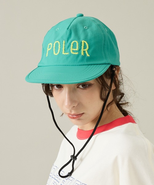 POLeR(ポーラー)の「【POLeR/ポーラー】LONG BILL DRAW CORD FLOPPY CAP / ロングビル フロッピー ドローコード キャップ / 261MCV0029(キャップ・メンズ・ブルー/グリーン/ブラック・フリー)」の8枚目の写真