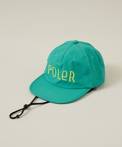 POLeR(ポーラー)の「【POLeR/ポーラー】LONG BILL DRAW CORD FLOPPY CAP / ロングビル フロッピー ドローコード キャップ / 261MCV0029(キャップ・メンズ・ブルー/グリーン/ブラック・フリー)」の6枚目の写真