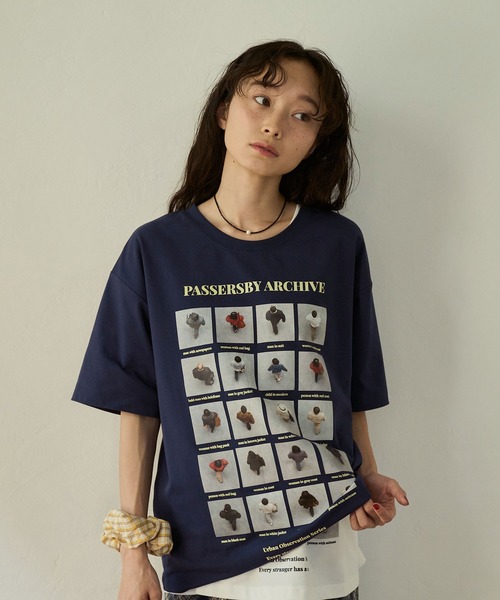 sobak studio(ソバクスタジオ)の「グラフィックTシャツ / Graphic Tee(Tシャツ/カットソー・レディース・ネイビー/ホワイト・FREE)」の4枚目の写真