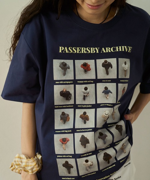 sobak studio(ソバクスタジオ)の「グラフィックTシャツ / Graphic Tee(Tシャツ/カットソー・レディース・ネイビー/ホワイト・FREE)」の5枚目の写真