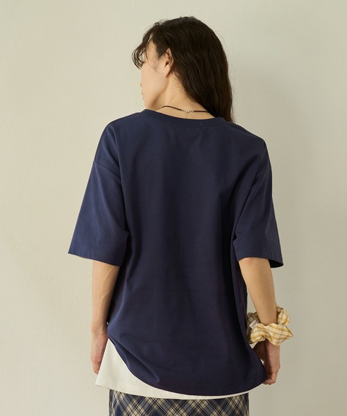 sobak studio(ソバクスタジオ)の「グラフィックTシャツ / Graphic Tee(Tシャツ/カットソー・レディース・ネイビー/ホワイト・FREE)」の6枚目の写真