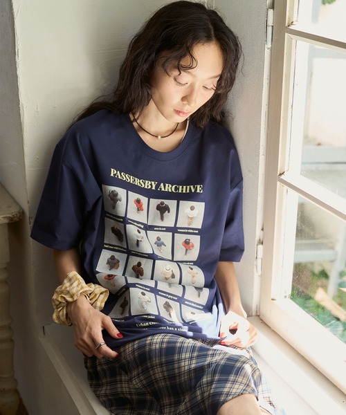 sobak studio(ソバクスタジオ)の「グラフィックTシャツ / Graphic Tee(Tシャツ/カットソー・レディース・ネイビー/ホワイト・FREE)」の12枚目の写真