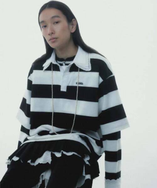 neith. Double Collar Rugger Shirt — рубашка с двойным воротником