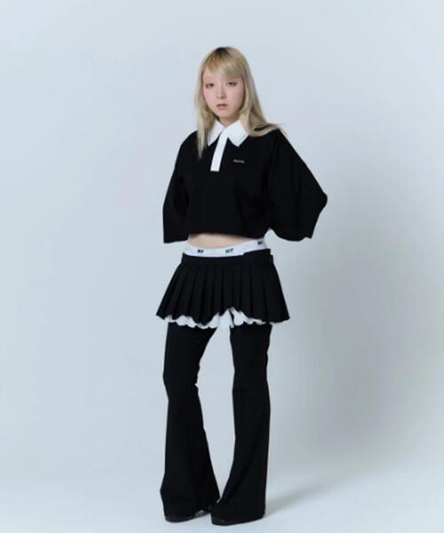 neith.(ネイス)の「neith./ネイス/Double Collar Rugger Shirt(ポロシャツ・レディース・ホワイト/ブラック・F)」の13枚目の写真