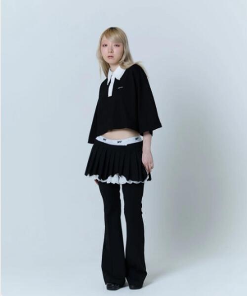 neith.(ネイス)の「neith./ネイス/Double Collar Rugger Shirt(ポロシャツ・レディース・ホワイト/ブラック・F)」の14枚目の写真
