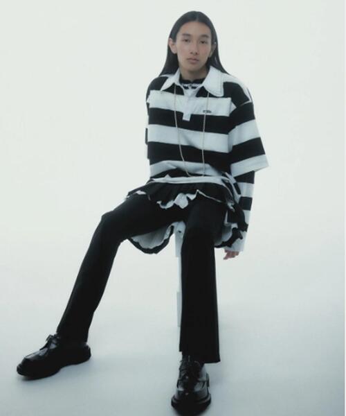 neith.(ネイス)の「neith./ネイス/Double Collar Rugger Shirt(ポロシャツ・レディース・ホワイト/ブラック・F)」の17枚目の写真