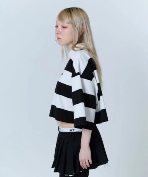 neith.(ネイス)の「neith./ネイス/Double Collar Rugger Shirt(ポロシャツ・レディース・ホワイト/ブラック・F)」の22枚目の写真