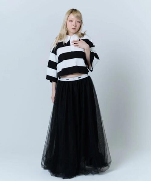 neith.(ネイス)の「neith./ネイス/Double Collar Rugger Shirt(ポロシャツ・レディース・ホワイト/ブラック・F)」の4枚目の写真