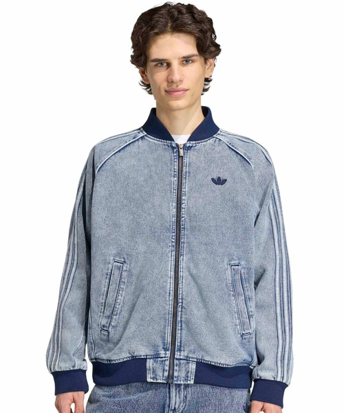 adidas(アディダス)の「adidas SST TRACK TOP / アディダス SST トラックトップ(デニムジャケット・メンズ・ライトインディゴブルー・L/M/S/3XL/XXL/XL)」の1枚目の写真