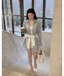 GIEMAR（ジエマル）の「COLLAR HALF DRESS SORA カラーハーフドレスソラ（シャツ/ブラウス）」