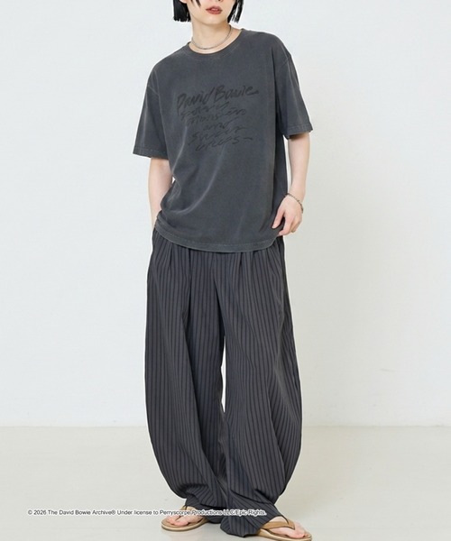 GOOD ROCK SPEED(グッドロックスピード)の「【NOMINE】【GOOD ROCK SPEED】DAVID BOWIE SOUND AND VISION 別注 半袖 Tシャツ(Tシャツ/カットソー・レディース・チャコールグレー/ホワイト・L/M)」の4枚目の写真