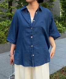 【抜け感/上品】シアーデニムドルマンシャツ