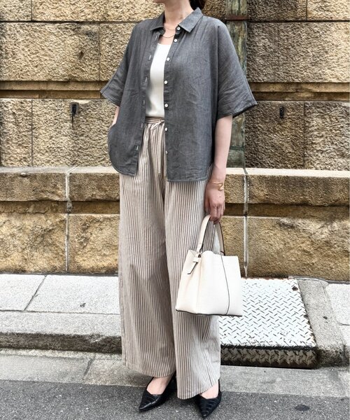 Jena espace merveilleux（ジェナ　エスパスメルヴェイユ）の「【抜け感/上品】シアーデニムドルマンシャツ（シャツ/ブラウス・レディース・ブルー系その他/グレー/ネイビー・FREE）」の7枚目の写真