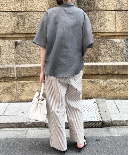 Jena espace merveilleux（ジェナ　エスパスメルヴェイユ）の「【抜け感/上品】シアーデニムドルマンシャツ（シャツ/ブラウス・レディース・ブルー系その他/グレー/ネイビー・FREE）」の10枚目の写真