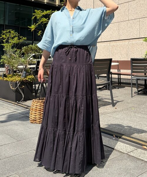 Jena espace merveilleux（ジェナ　エスパスメルヴェイユ）の「【抜け感/上品】シアーデニムドルマンシャツ（シャツ/ブラウス・レディース・ブルー系その他/グレー/ネイビー・FREE）」の21枚目の写真