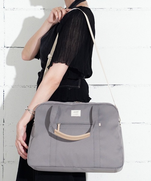 anello GRANDE(アネログランデ)の「"02"≪anello GRANDE≫motte/モッテ 5ポケット/25L 2WAY ボストンバッグ(ボストンバッグ・レディース・ブラック/ブルーグレー/グレー・ONE SIZE)」の3枚目の写真