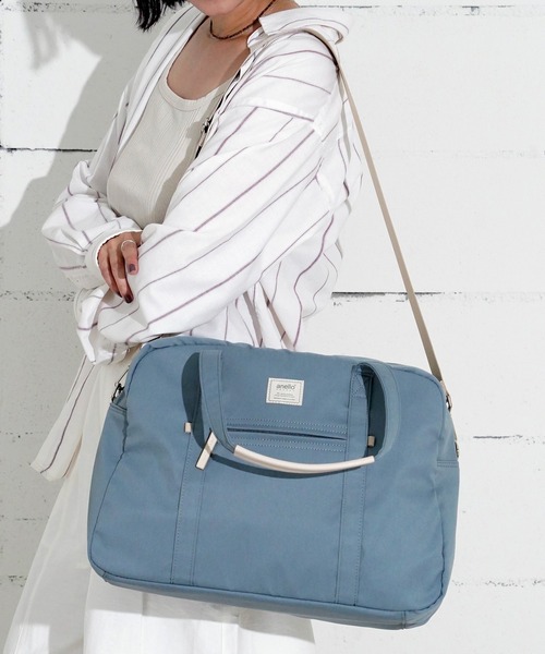 anello GRANDE(アネログランデ)の「"02"≪anello GRANDE≫motte/モッテ 5ポケット/25L 2WAY ボストンバッグ(ボストンバッグ・レディース・ブラック/ブルーグレー/グレー・ONE SIZE)」の1枚目の写真