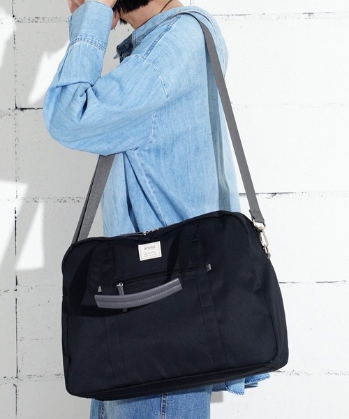 anello GRANDE(アネログランデ)の「"02"≪anello GRANDE≫motte/モッテ 5ポケット/25L 2WAY ボストンバッグ(ボストンバッグ・レディース・ブラック/ブルーグレー/グレー・ONE SIZE)」の2枚目の写真