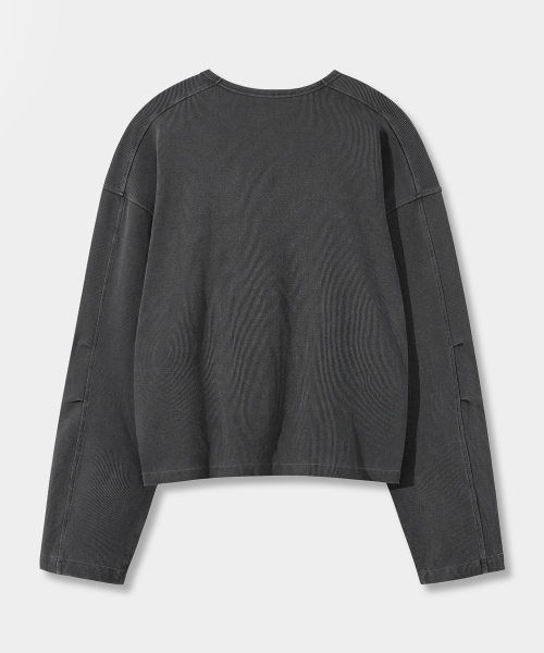 DIMITRI BLACK(ディミトリブラック)の「エッセンシャルリブロングスリーブTシャツ_3カラー(Tシャツ/カットソー・レディース・クリーム/ライトグレー/チャコール・LARGE/MEDIUM/X-LARGE)」の5枚目の写真