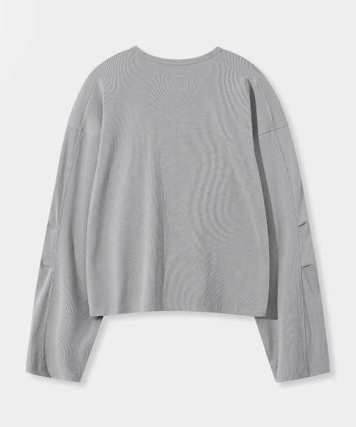 DIMITRI BLACK(ディミトリブラック)の「エッセンシャルリブロングスリーブTシャツ_3カラー(Tシャツ/カットソー・レディース・クリーム/ライトグレー/チャコール・LARGE/MEDIUM/X-LARGE)」の6枚目の写真