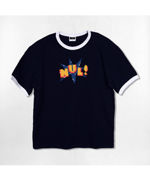 NOTUSUAL（ノットユージュアル）の「ピクセルNUL リンガー半袖Tシャツ 4色（Tシャツ/カットソー）」