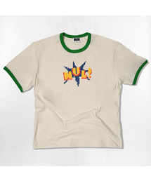 NOTUSUAL（ノットユージュアル）の「ピクセルNUL リンガー半袖Tシャツ 4色（Tシャツ/カットソー）」