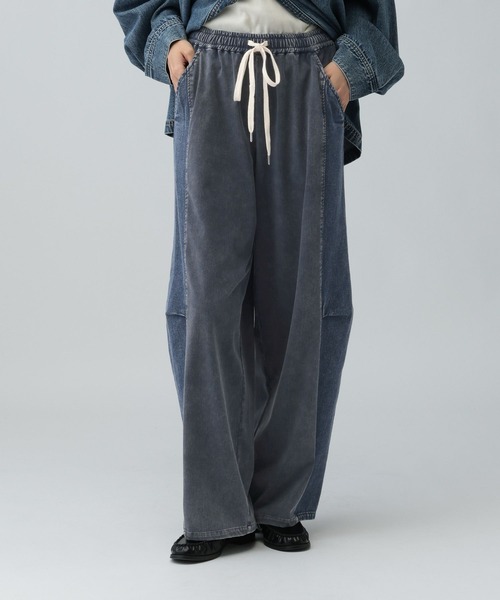 LEPSIM(レプシィム)の「デニムドッキングパンツ 1023674(デニムパンツ・レディース・インディゴブルー/ブラック・FREE)」の11枚目の写真